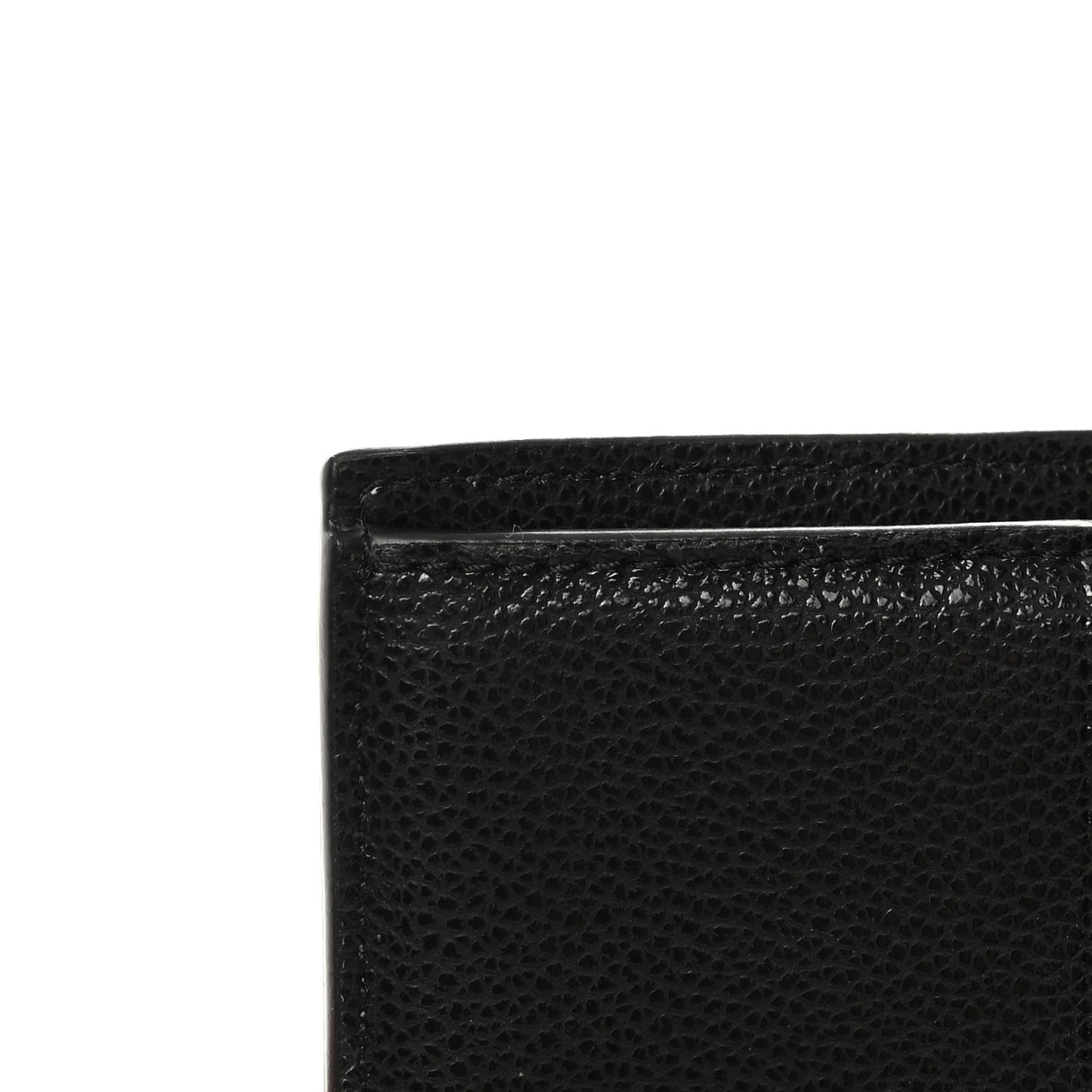 Calfskin Crystal Cheri Compact Wallet Black