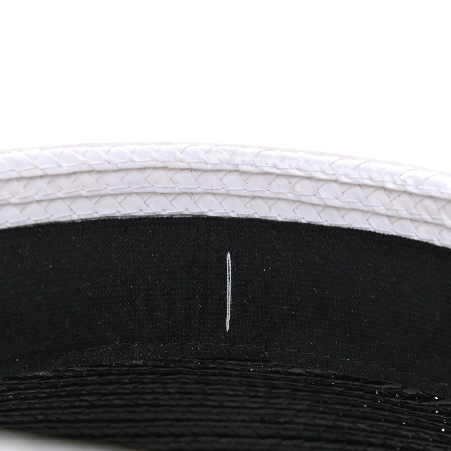 Chanel Straw Cotton CC Visor M Black White 7 of 9