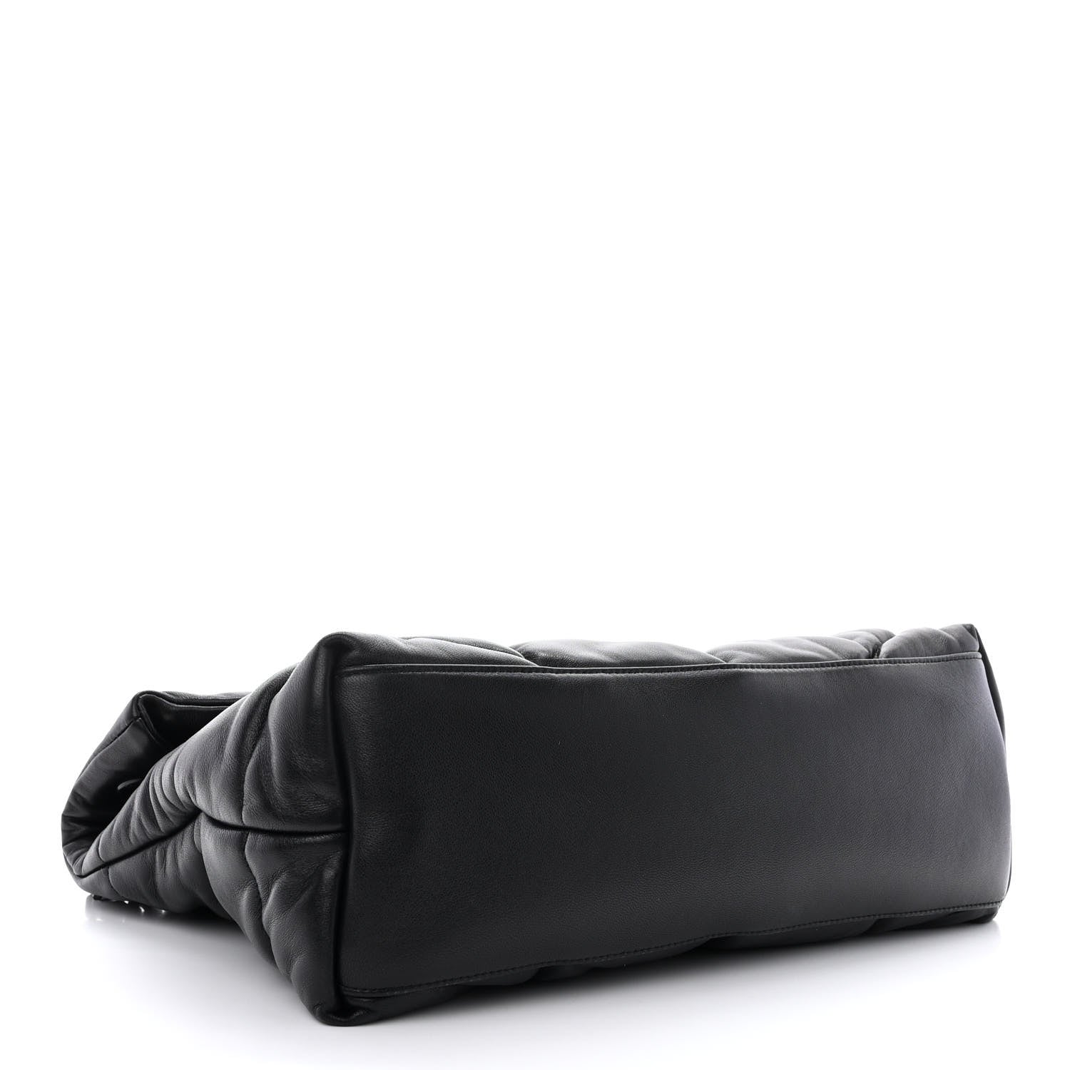 Saint Laurent Lambskin Quilted Monogram Monochrome Medium Loulou Puffer Chain Satchel Black 4 of 10