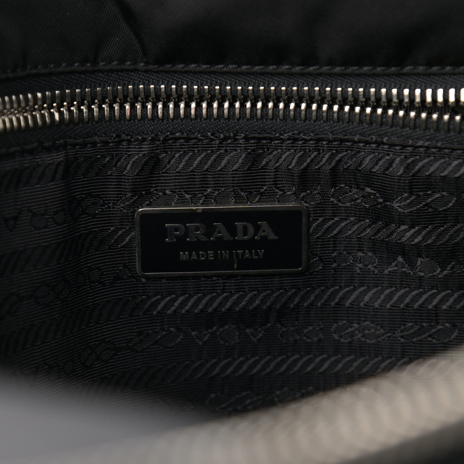 Prada Nylon Tessuto Quilted Chain Shoulder Bag Black 6 of 9