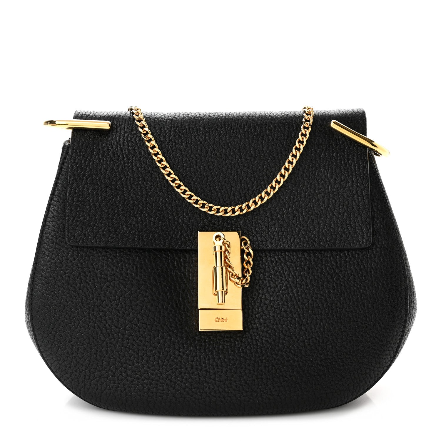 Chloe Grained Lambskin Drew Shoulder Bag Black 1 of 10
