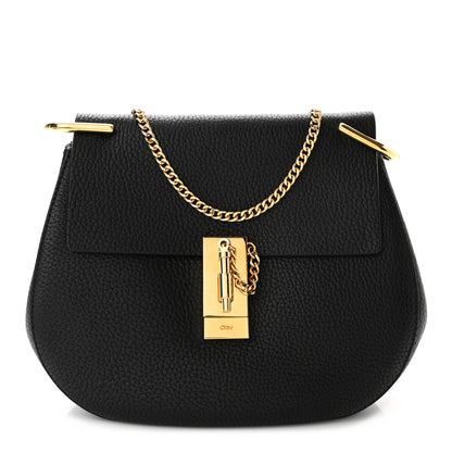 Chloe Grained Lambskin Drew Shoulder Bag Black 1 of 10