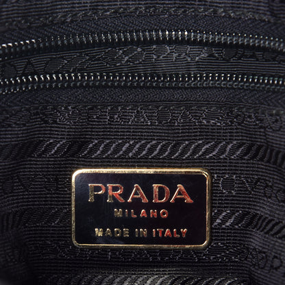 Prada Tessuto Nylon Chain Shoulder Bag Black 6 of 8
