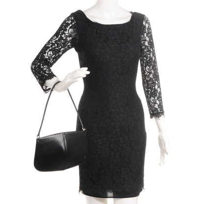 Louis Vuitton Epi Demi Lune Pochette Black 2 of 7