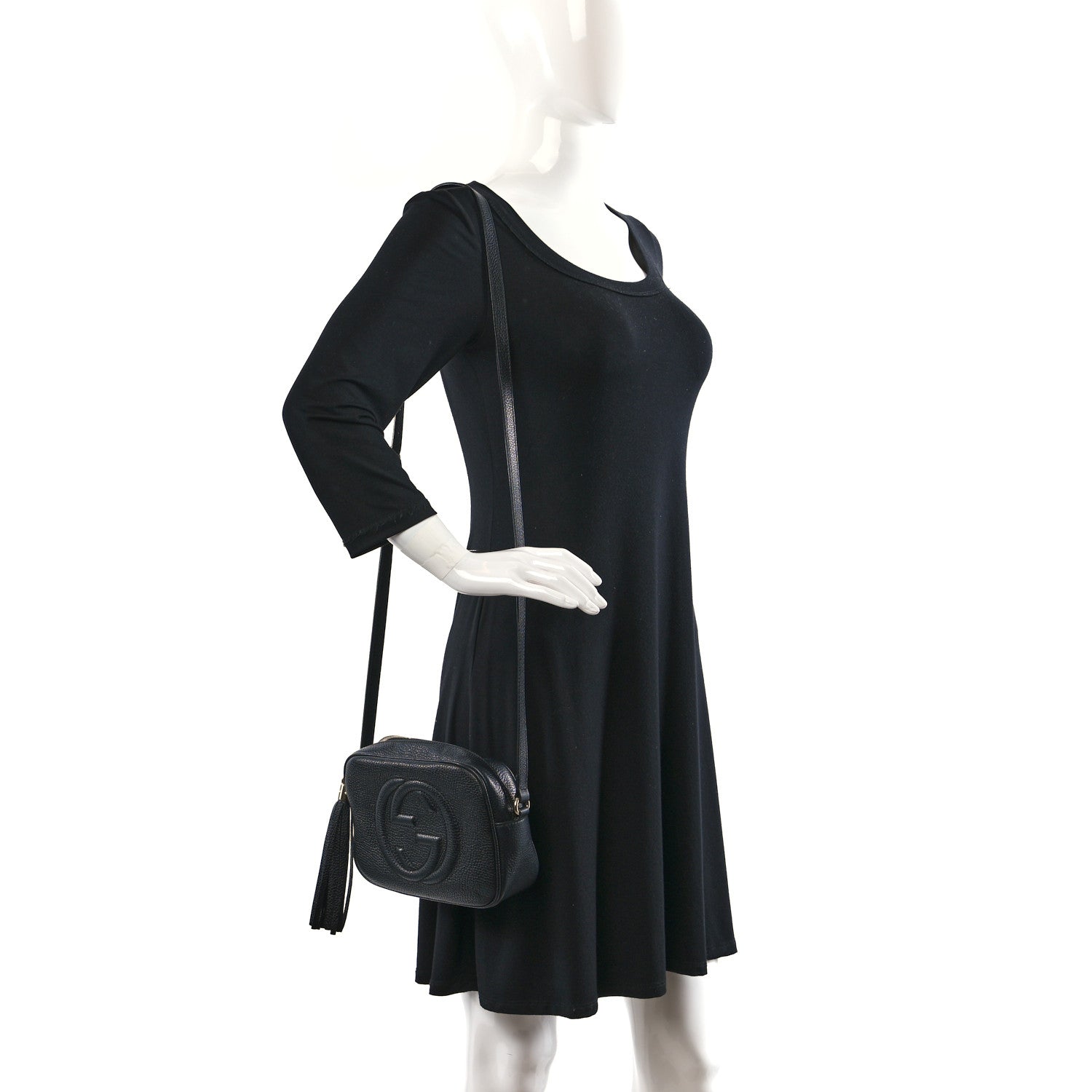 Gucci Pebbled Calfskin Small Soho Disco Bag Black 2 of 12