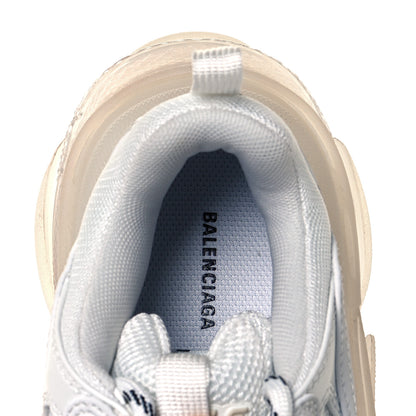 Balenciaga Fabric Mesh Clear Sole Womens Triple S Sneakers 36 White 7 of 7