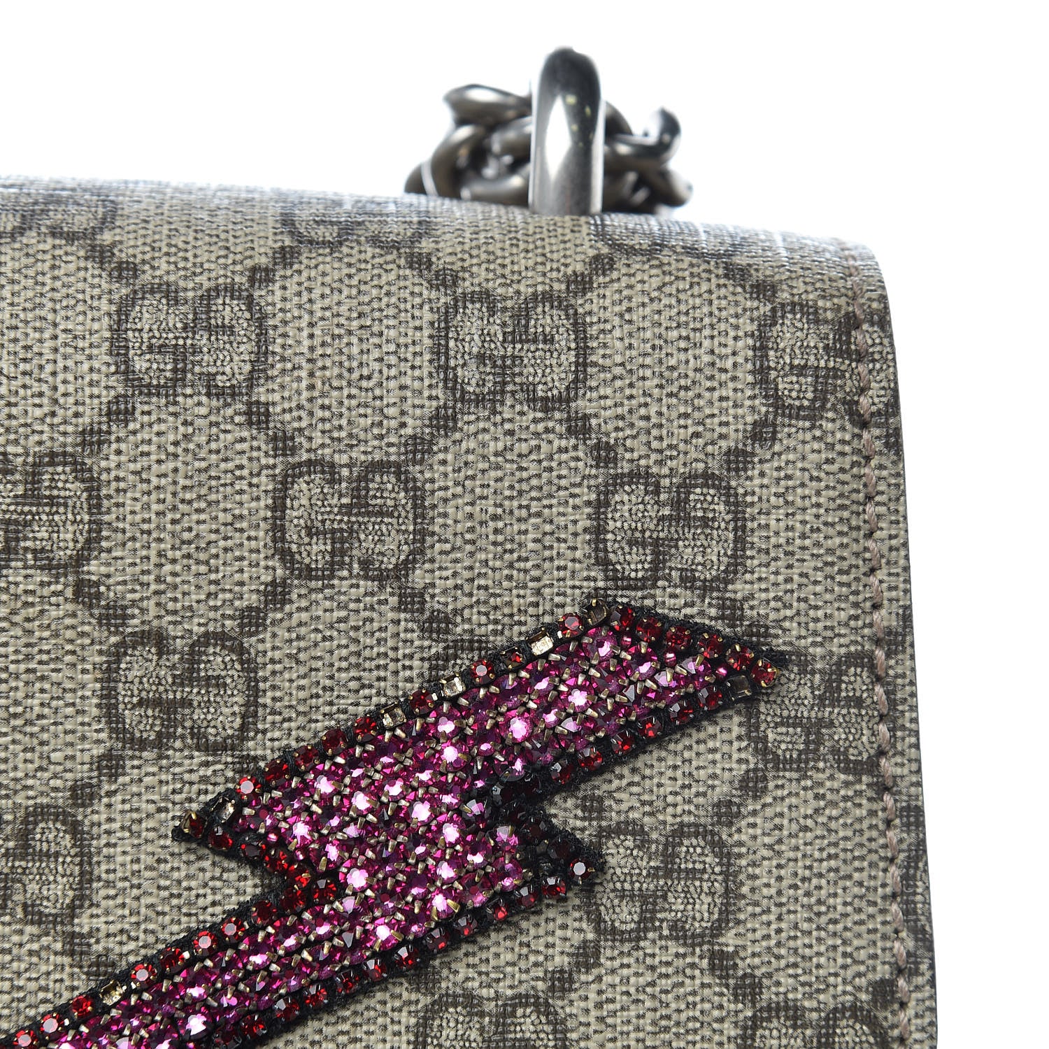 Gucci GG Supreme Monogram Lightning Embroidered Medium Dionysus Shoulder Bag Beige 15 of 15