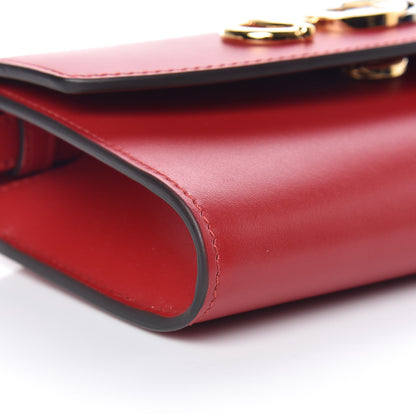 Gucci Smooth Calfskin Mini Zumi Shoulder Bag Hibiscus Red 8 of 9