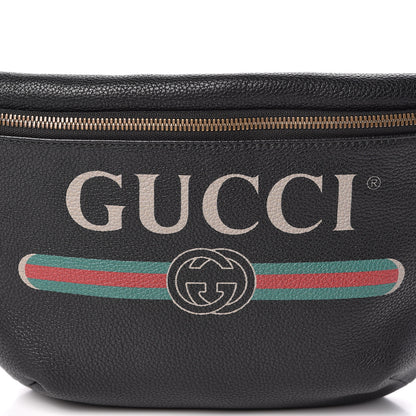 Gucci Grained Calfskin Logo Belt Bag Black 10 of 10