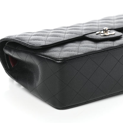 Chanel Caviar Quilted Jumbo Double Flap Black 9 of 10