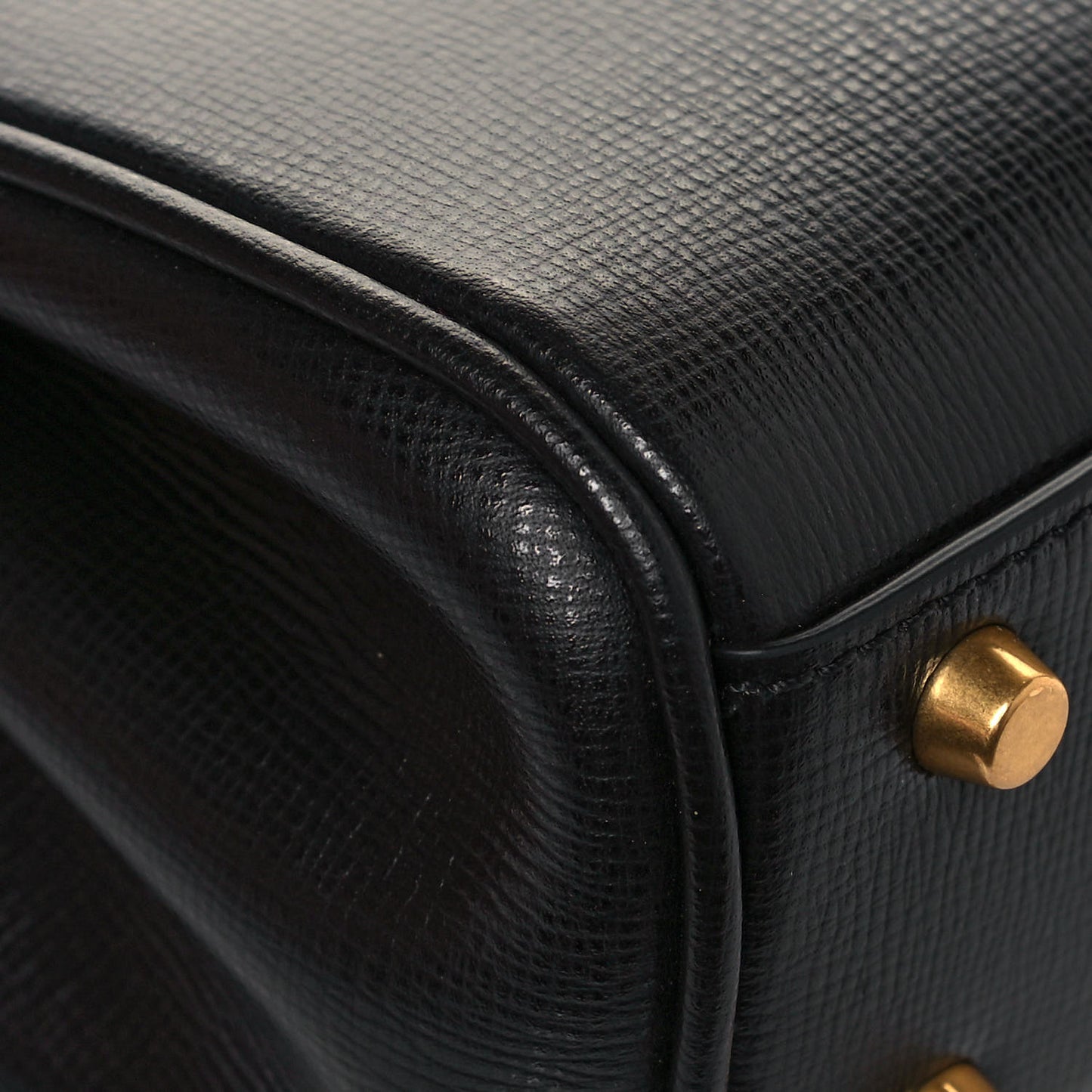 Grainy Calfskin Mini Rockstud Alcove Top-Handle Bag Black