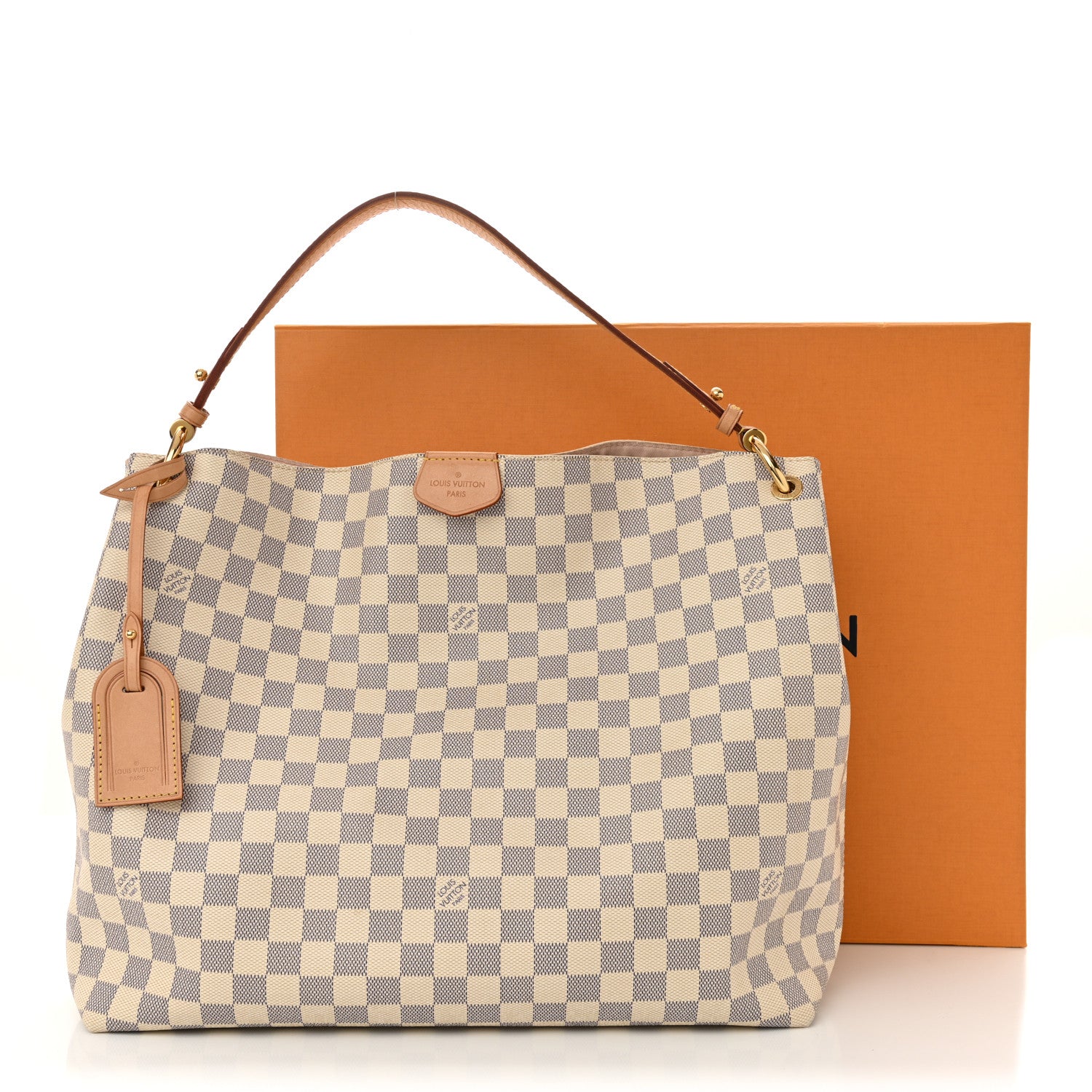 Louis Vuitton Damier Azur Graceful MM Rose Ballerine 18 of 18