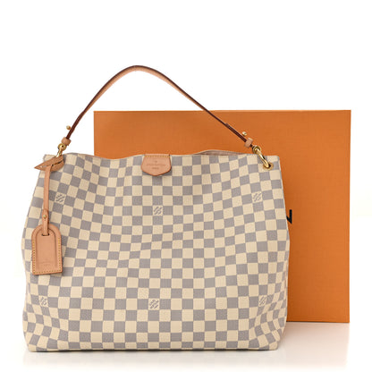 Louis Vuitton Damier Azur Graceful MM Rose Ballerine 18 of 18