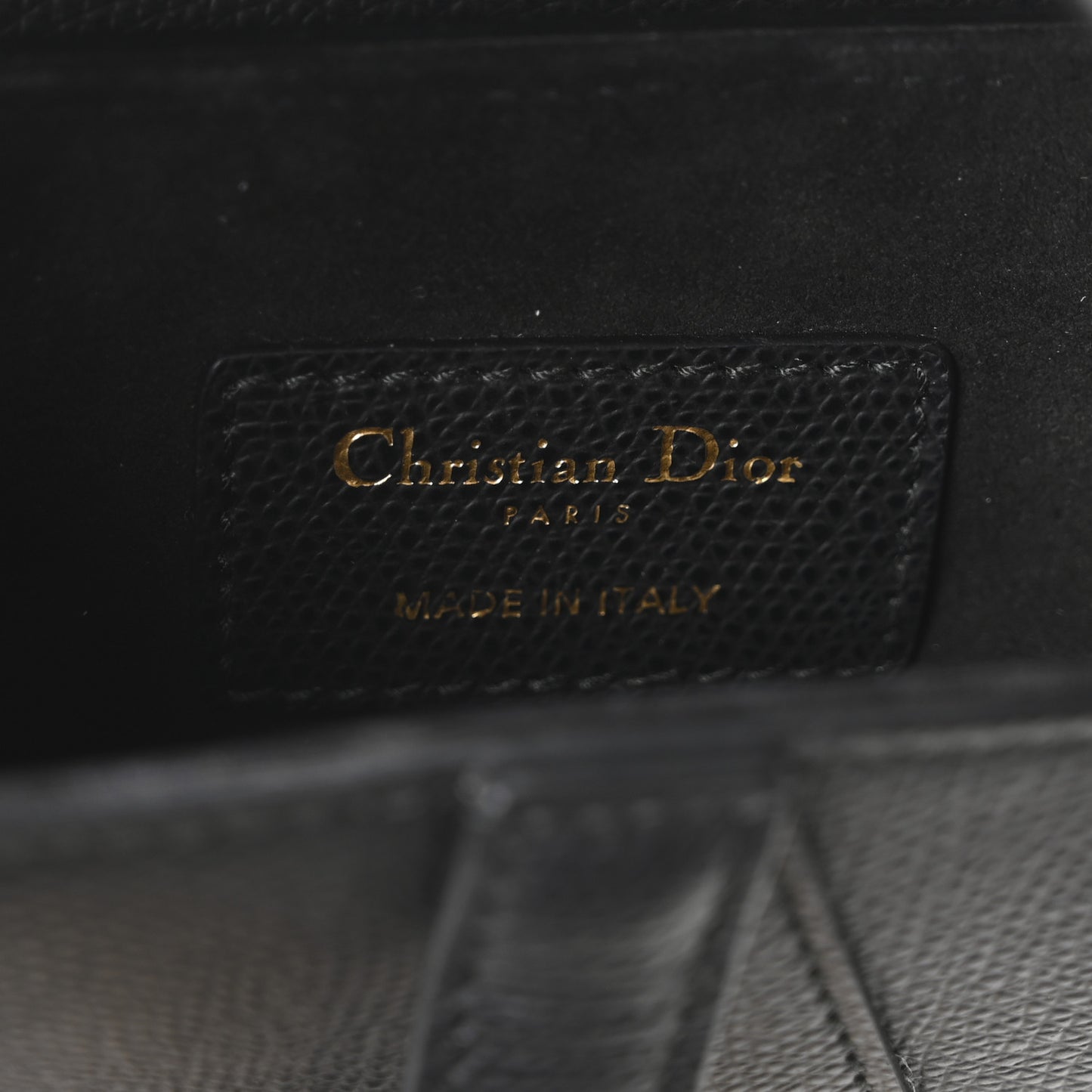 Grained Calfskin Mini Saddle Bag Black