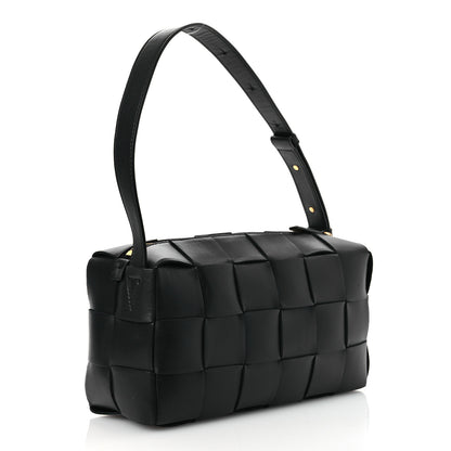 Bottega Veneta Lambskin Maxi Intrecciato Brick Cassette Bag Black 3 of 12