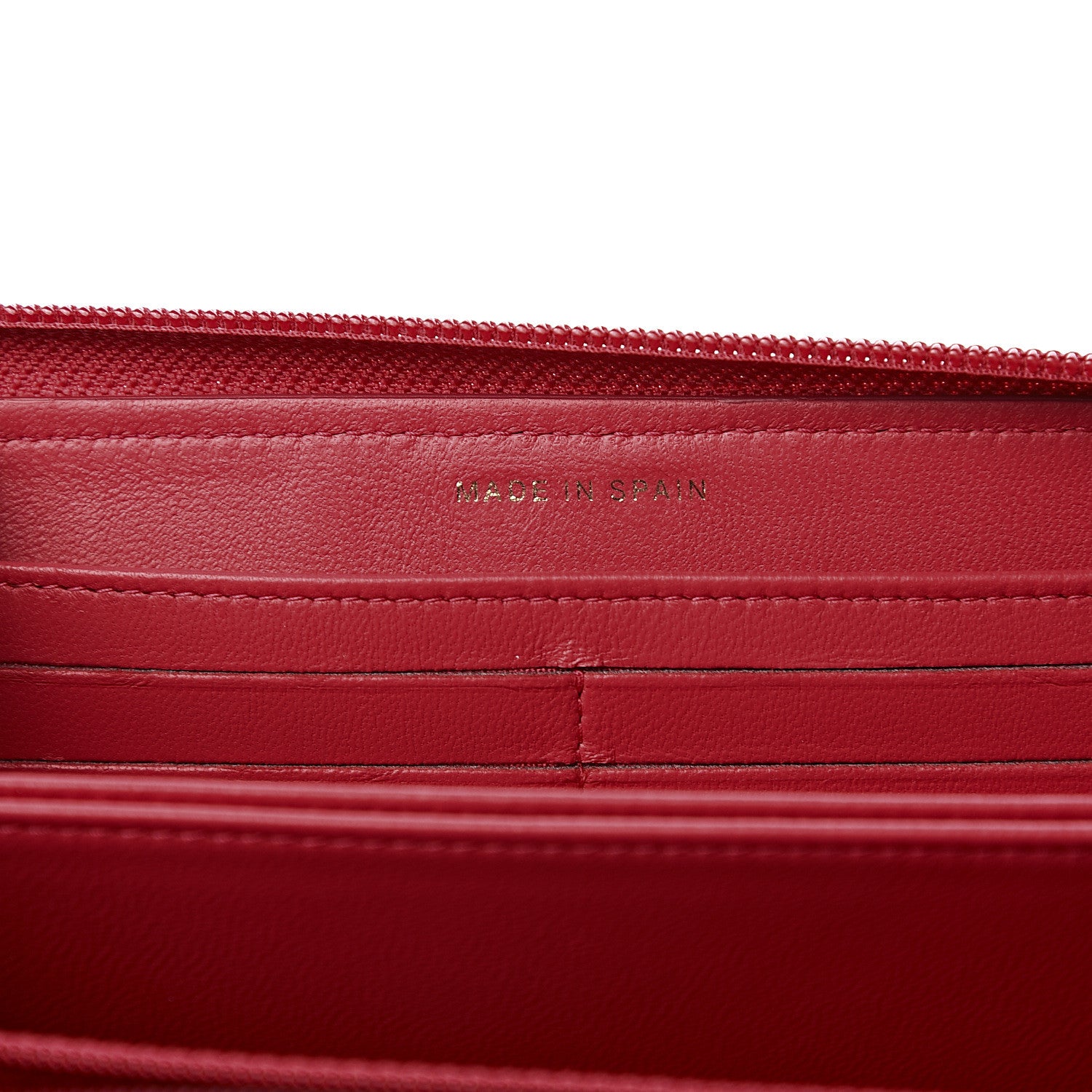 Chanel Lambskin Quilted Boy Zip Around Wallet Dark Pink 6 of 7