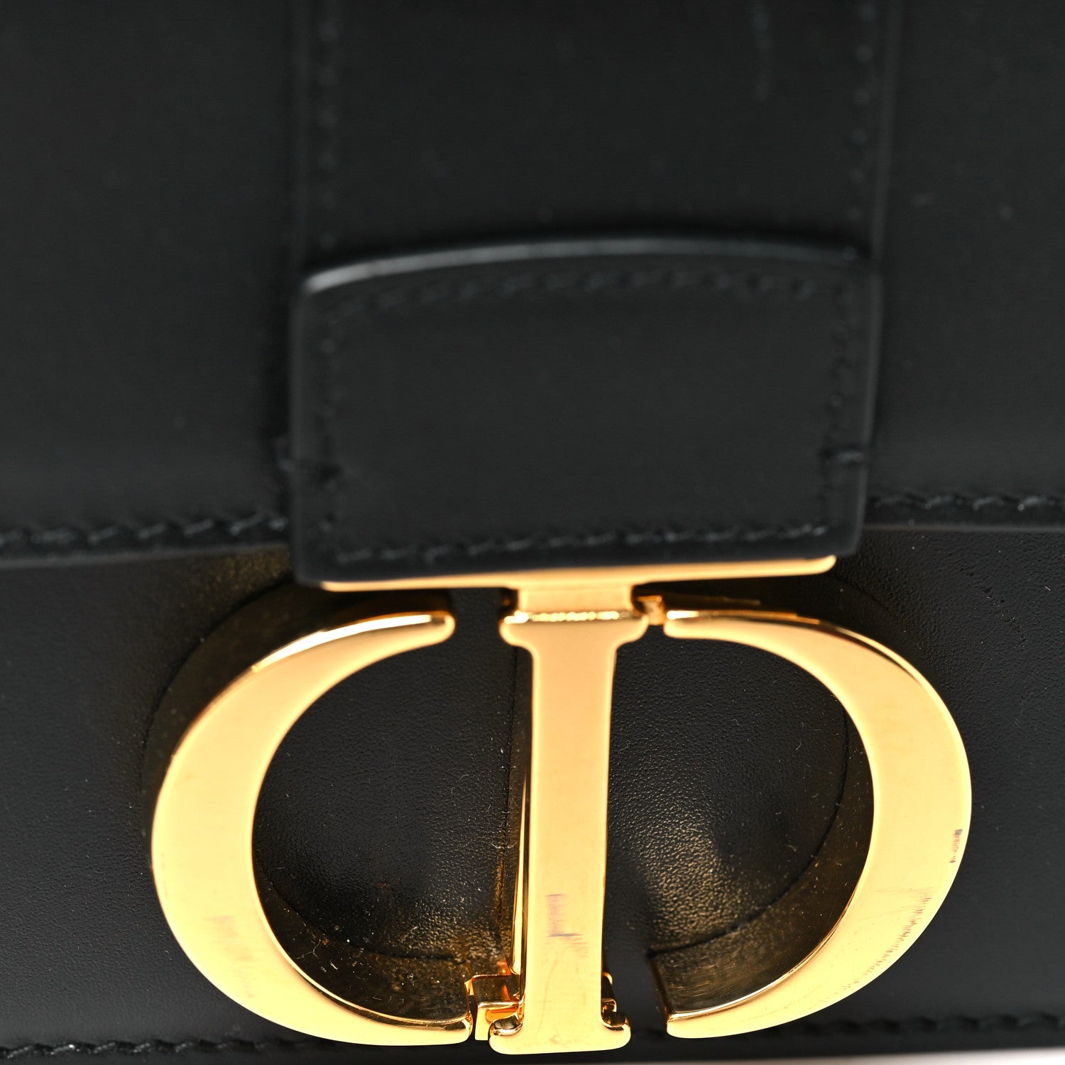 Christian Dior Smooth Calfskin 30 Montaigne Flap Bag Black 10 of 10