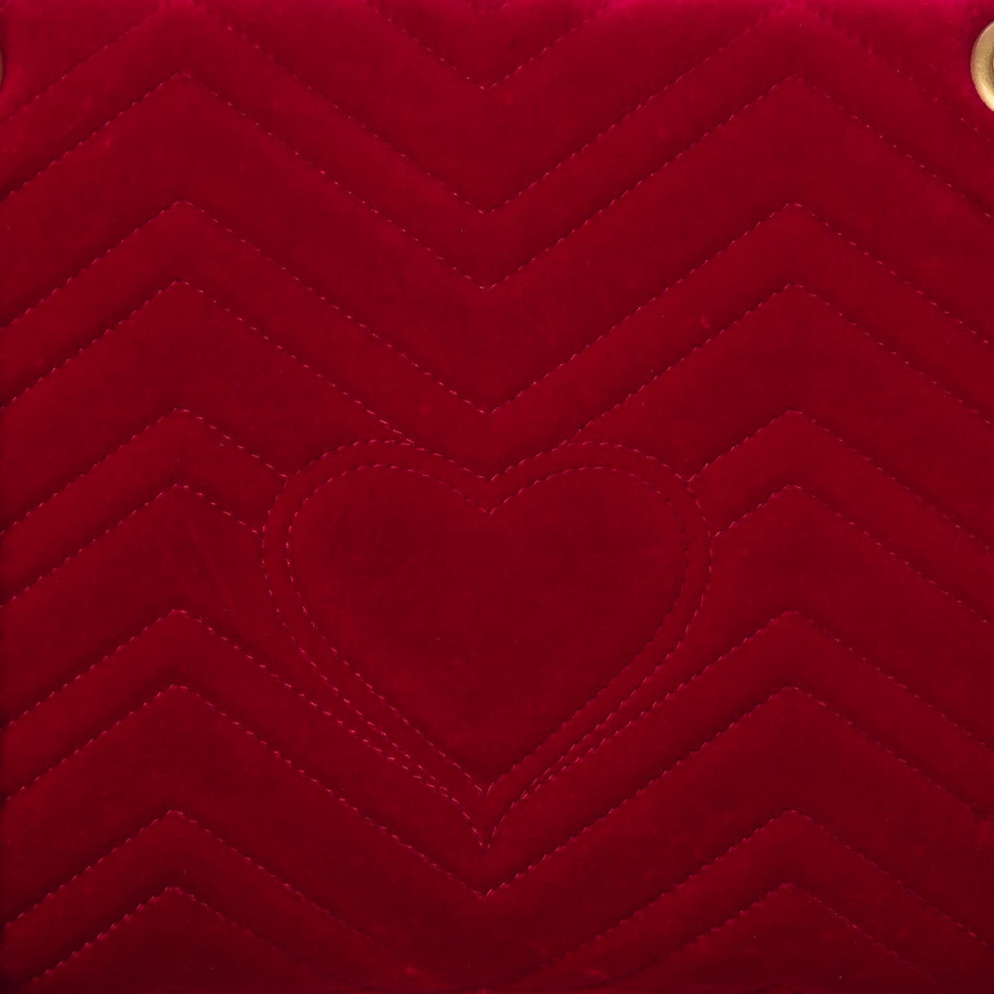 Velvet Matelasse Medium GG Marmont Shoulder Bag Hibiscus Red