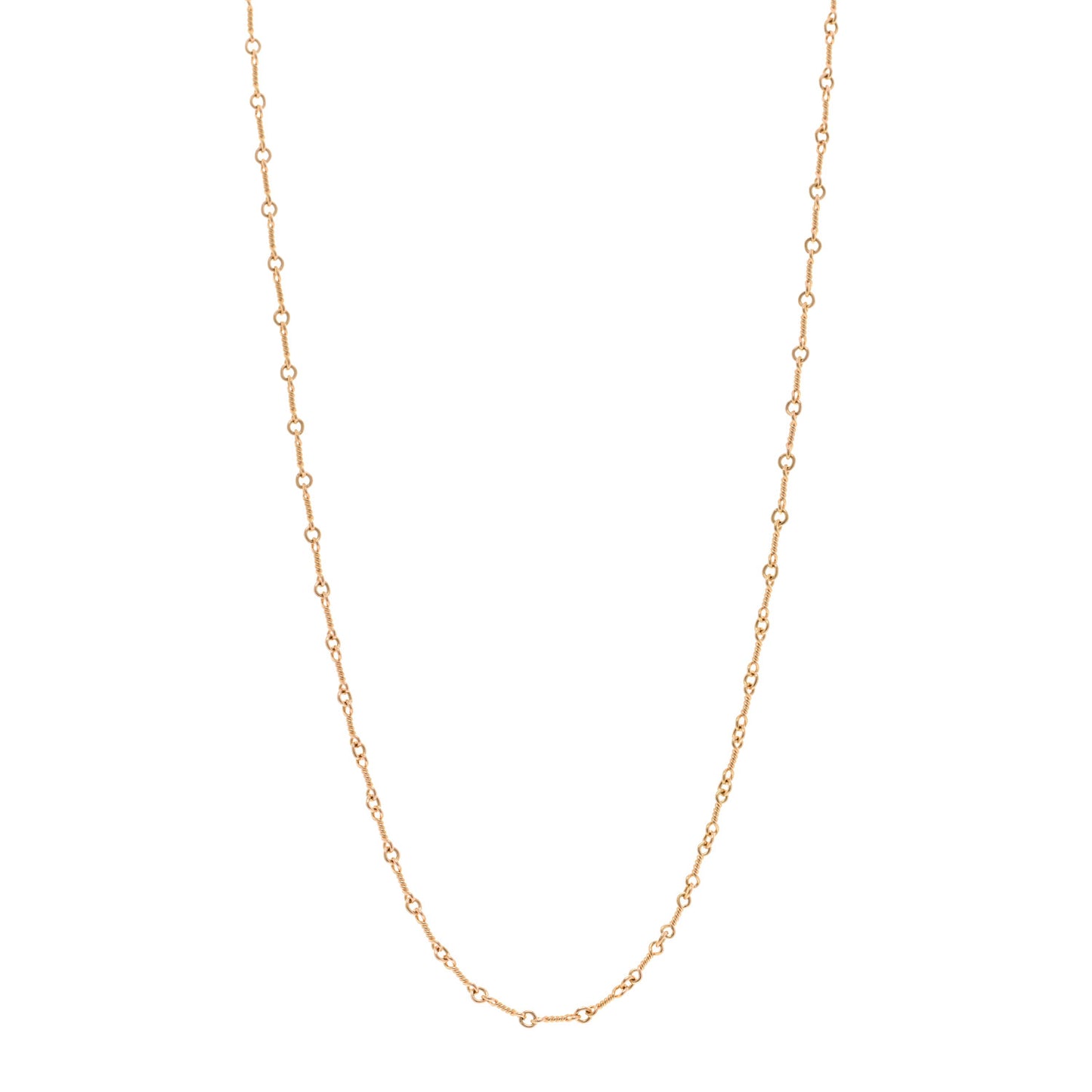 22K Yellow Gold Twist Chain Necklace