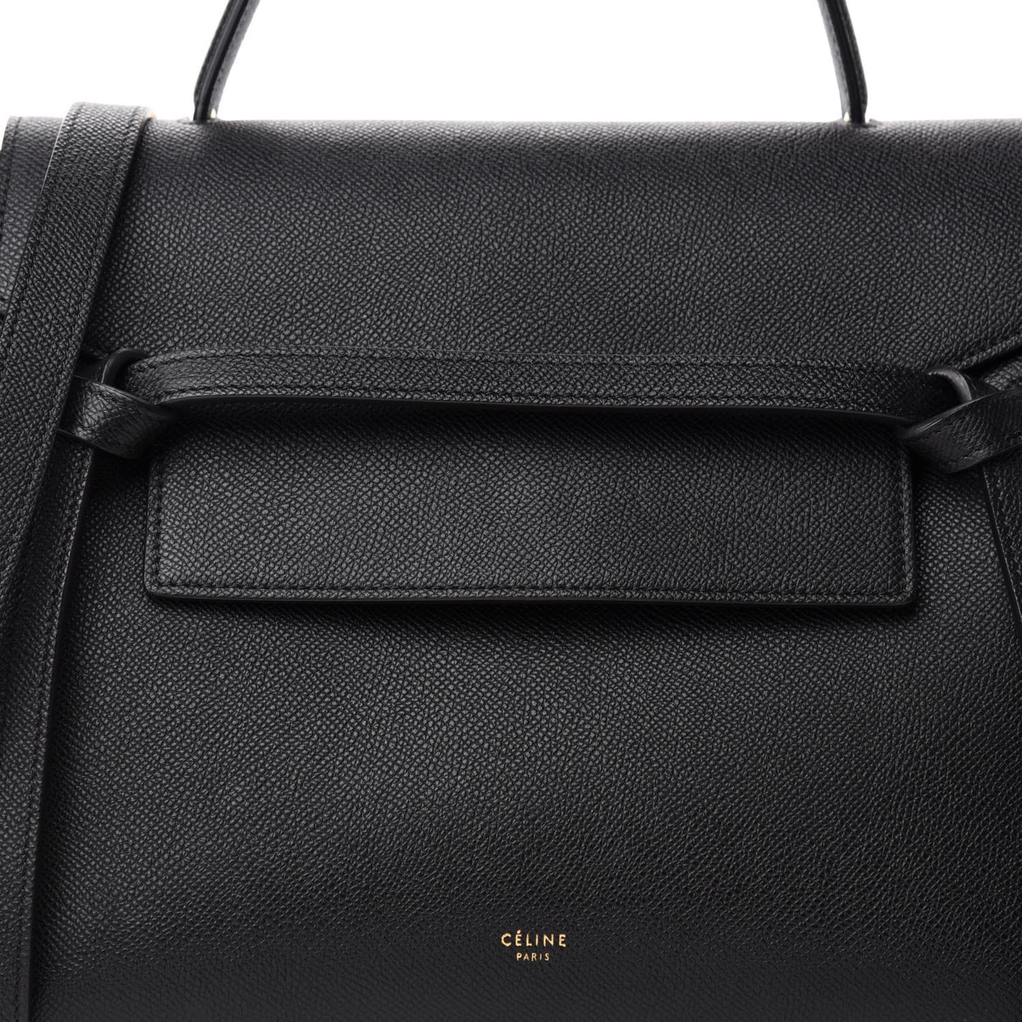 Grained Calfskin Mini Belt Bag Black