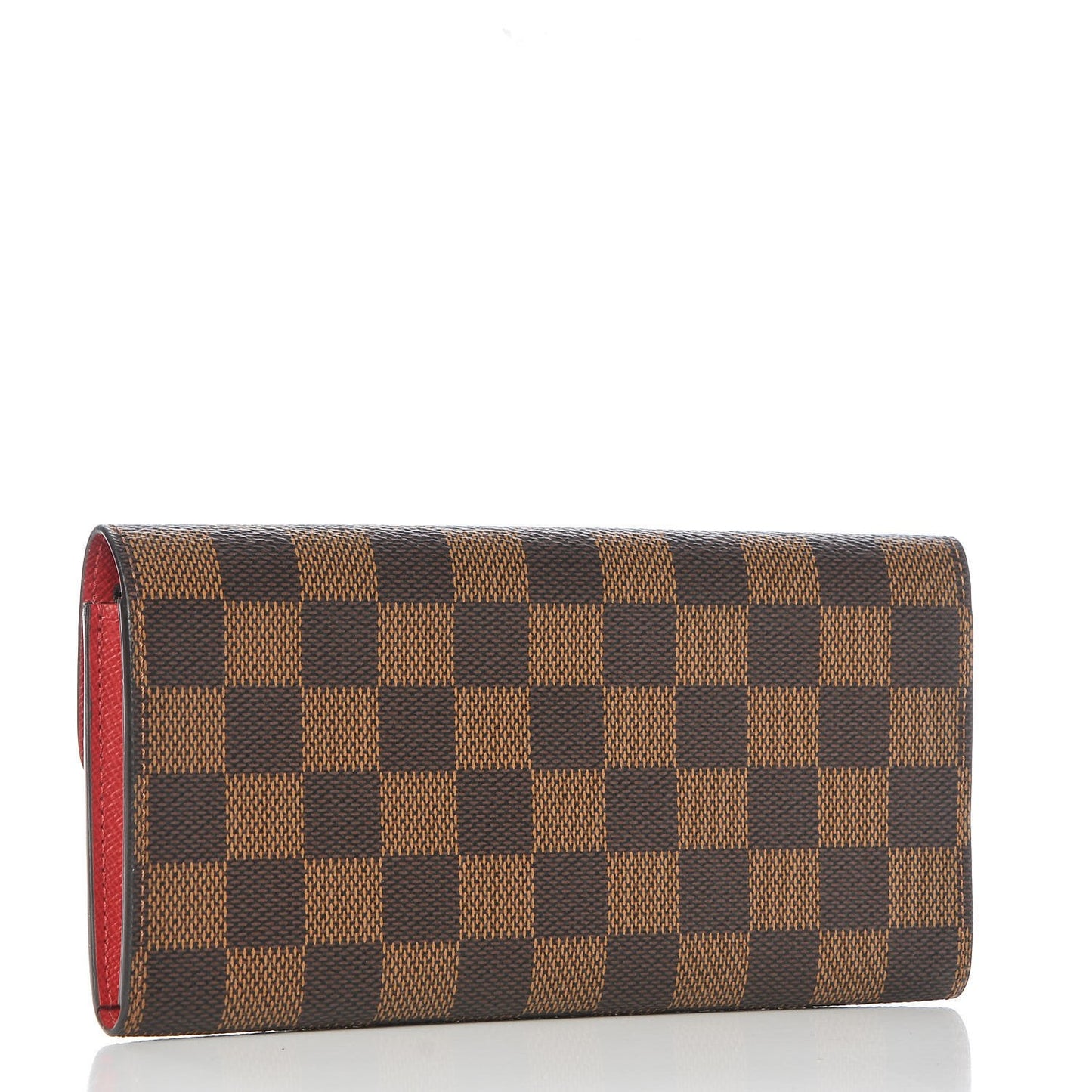 Damier Ebene Emilie Wallet Red