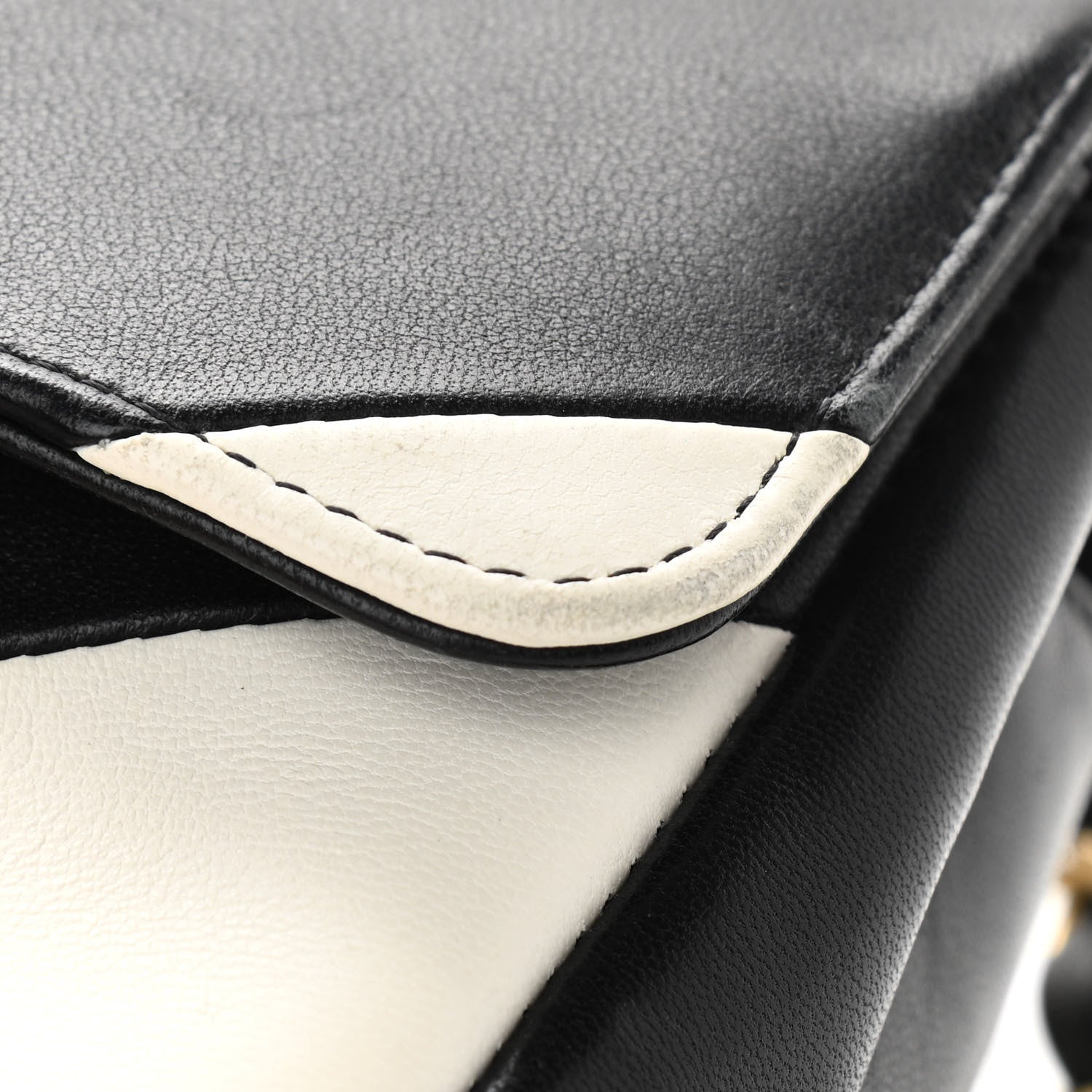 Chanel Lambskin Geometric Patchwork Mini Flap Black White 15 of 15