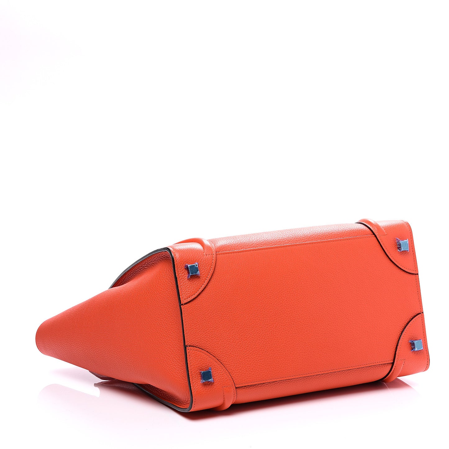 Drummed Calfskin Mini Luggage Vermillion