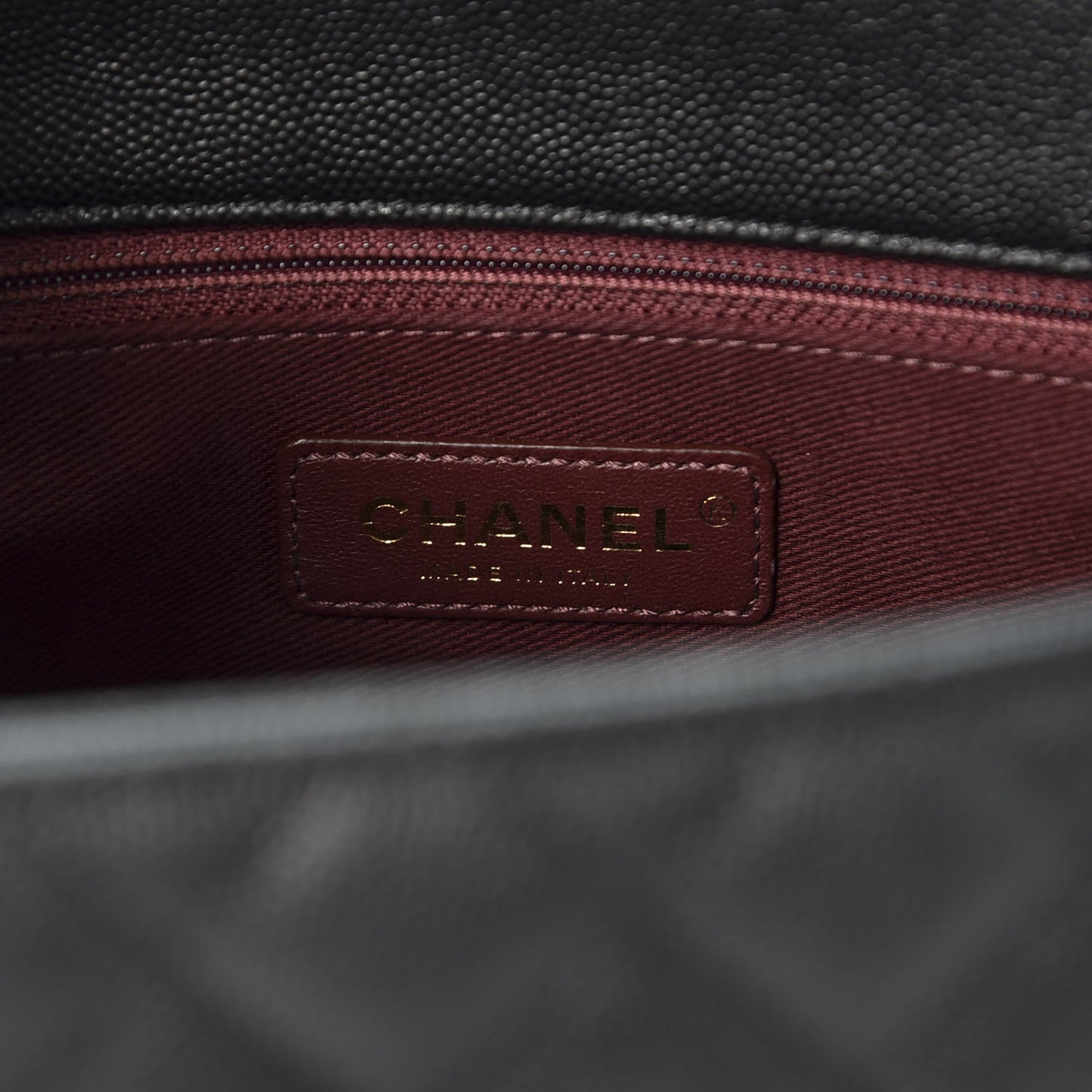 Caviar Quilted Medium Coco Handle Flap Black