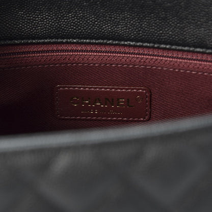 Chanel Caviar Quilted Medium Coco Handle Flap Black 7 of 10