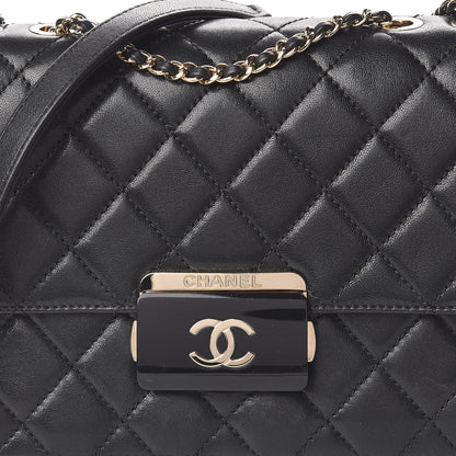Chanel Sheepskin Quilted Beauty Lock Flap Black 10 of 15