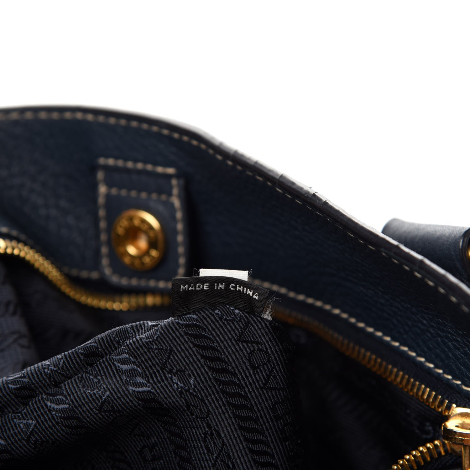 Prada Vitello Daino Side Zip Tote Baltico 9 of 11