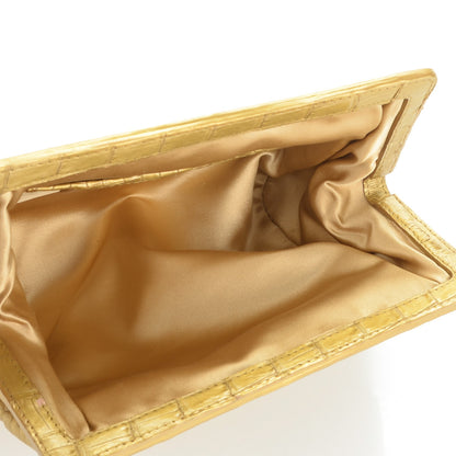 Nancy Gonzalez Crocodile Clutch Gold 5 of 6