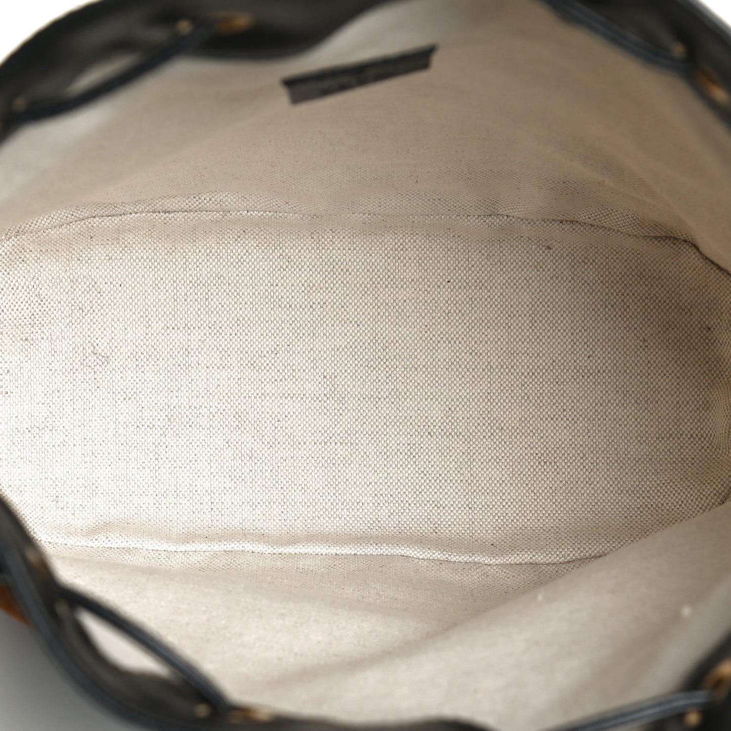 Velvet GG Monogram Textured Calfskin Web Bucket Bag Brown Black