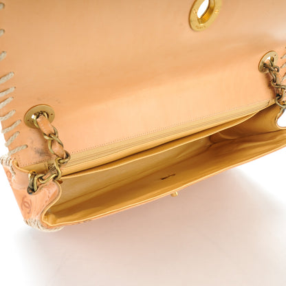 Chanel Calfskin Embossed XL Jumbo Flap Natural 5 of 11