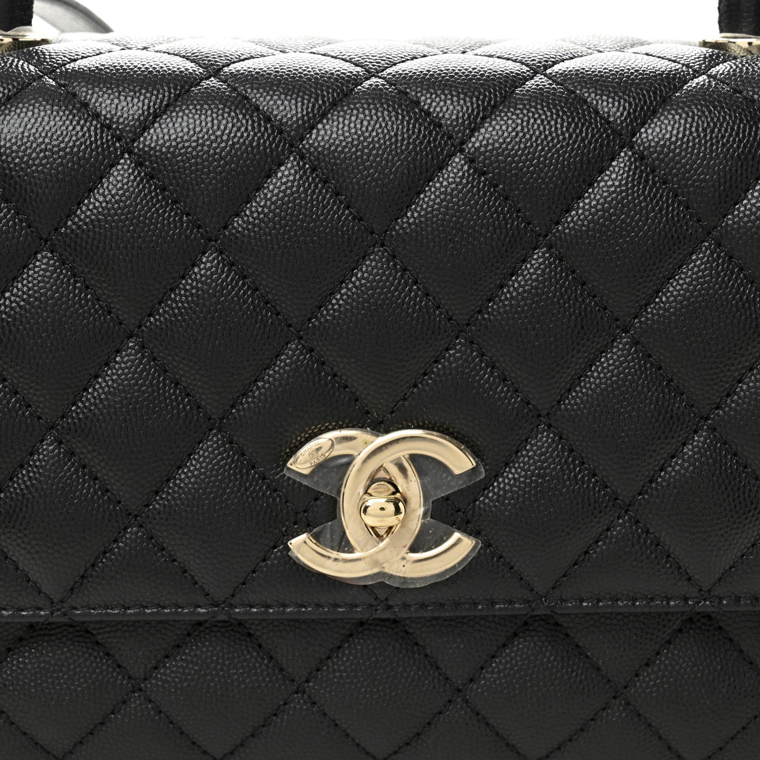 Chanel Caviar Quilted Small Coco Handle Flap Black 8 of 10