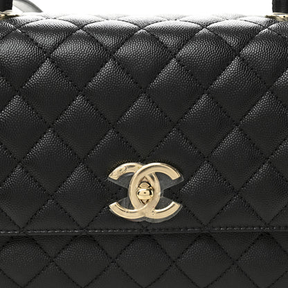 Chanel Caviar Quilted Small Coco Handle Flap Black 8 of 10