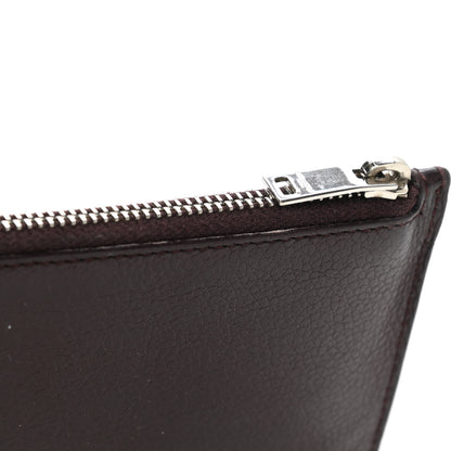 Saint Laurent Grained Calfskin 5 Fragments Zip Pouch Card Holder Bordeaux 10 of 11