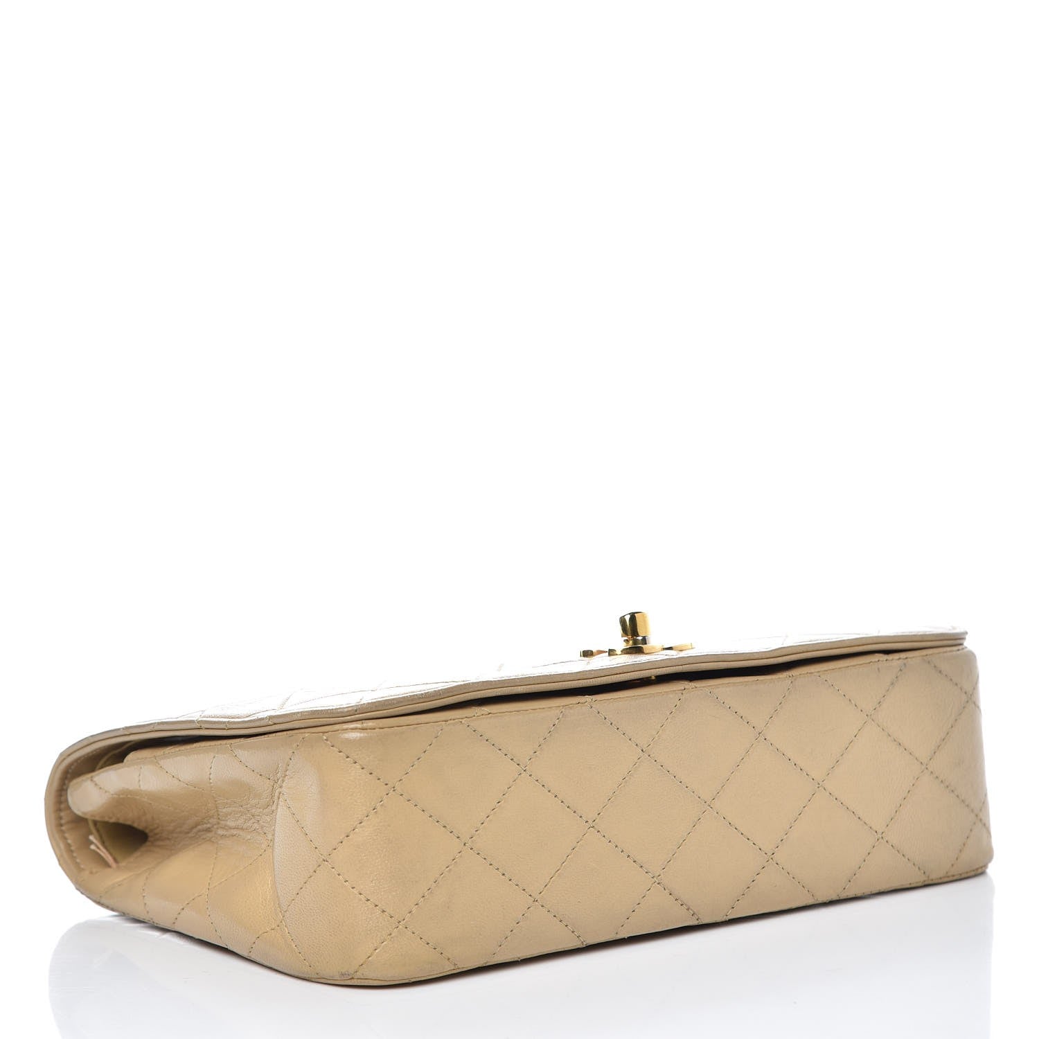 Chanel Lambskin Quilted Small Single Flap Beige 5 of 15