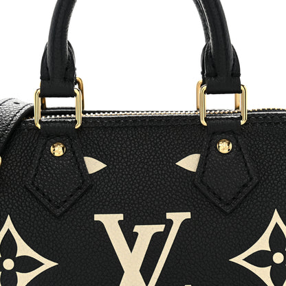 Louis Vuitton Empreinte Monogram Giant Nano Speedy Black Beige 7 of 9