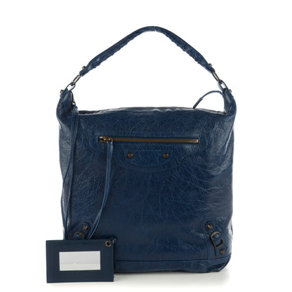 Balenciaga Agneau Classic Hardware Day Hobo Bleu Mineral 1 of 7