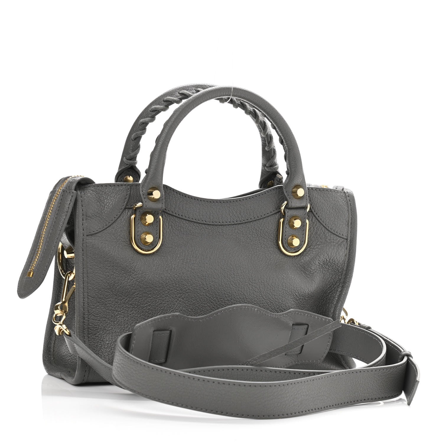 Balenciaga Chevre Gold Metallic Edge Hardware Mini City Gris Acier 3 of 9