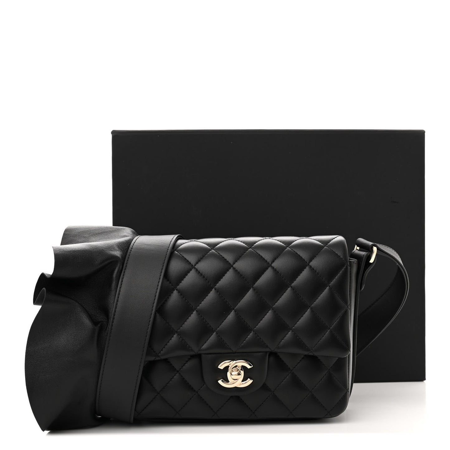 Calfskin Quilted Bolero De Chanel Flap Bag Black
