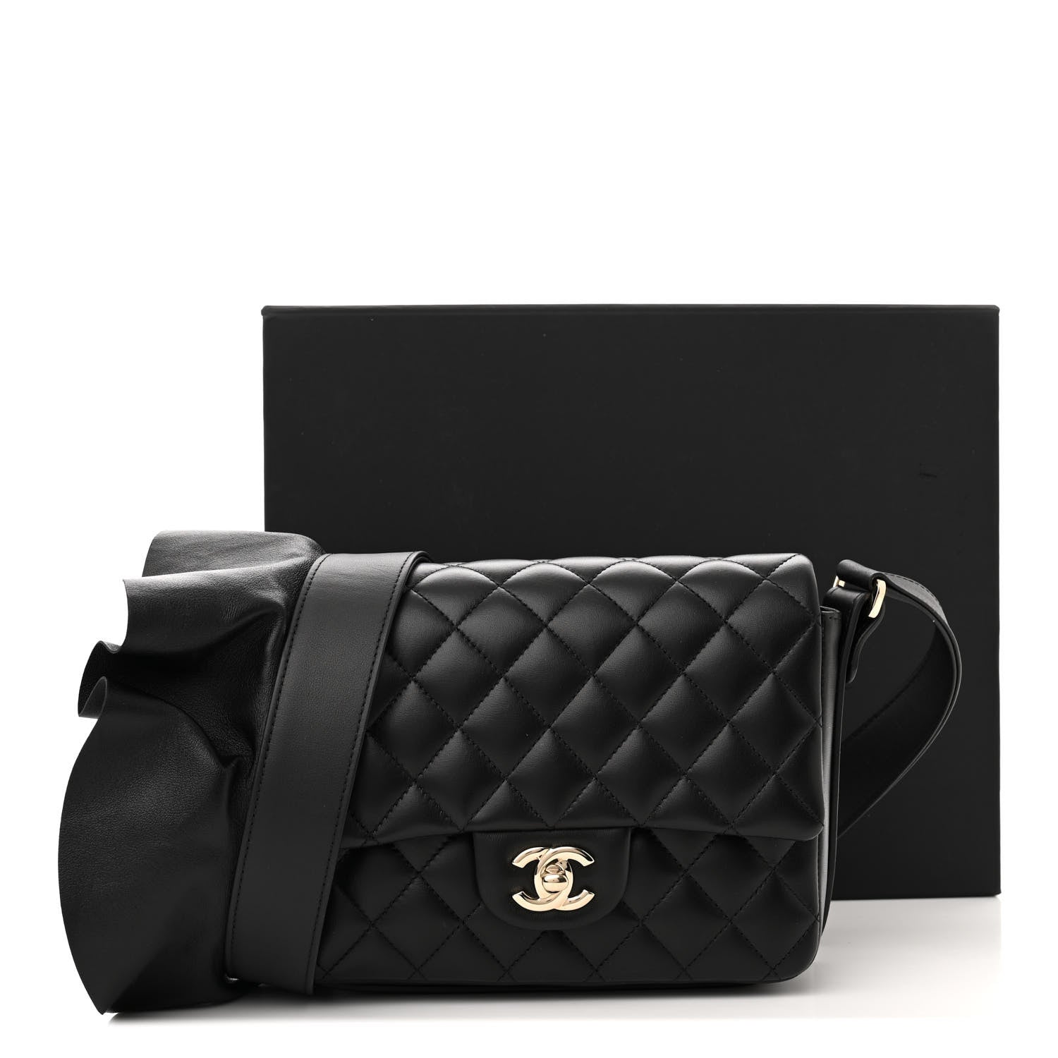 Chanel Calfskin Quilted Bolero De Chanel Flap Bag Black 14 of 14