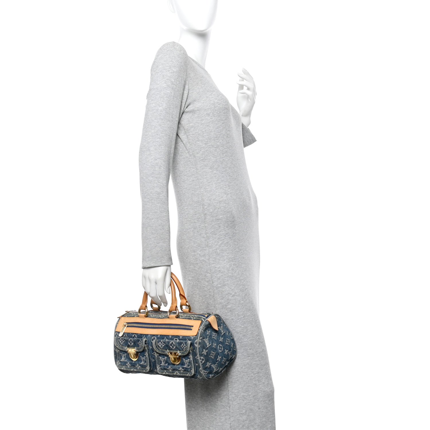 Louis Vuitton Monogram Denim Neo Speedy Blue 3 of 29