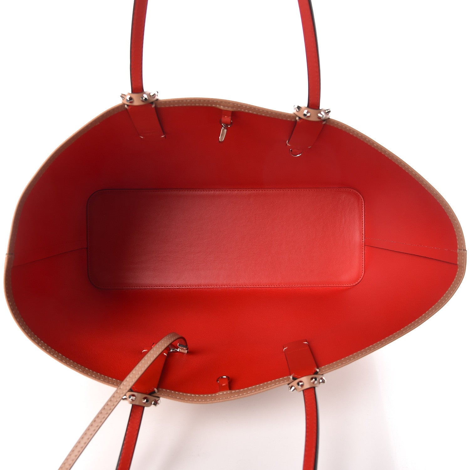 Christian Louboutin Calfskin Spikes East West Cabata Tote Nude 5 of 11
