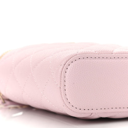 Chanel Caviar Quilted Small Vertical Coco Beauty Vanity Case With Chain Light Pink 9 of 11