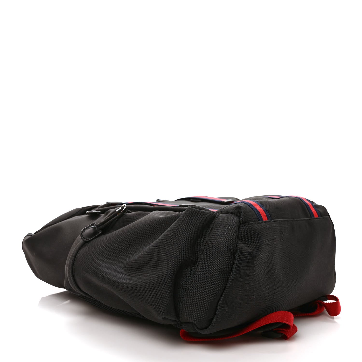 Gucci Techno Canvas Web Double Buckle Backpack Black 4 of 9