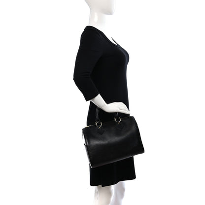 Louis Vuitton Epi Speedy 25 Black 2 of 12