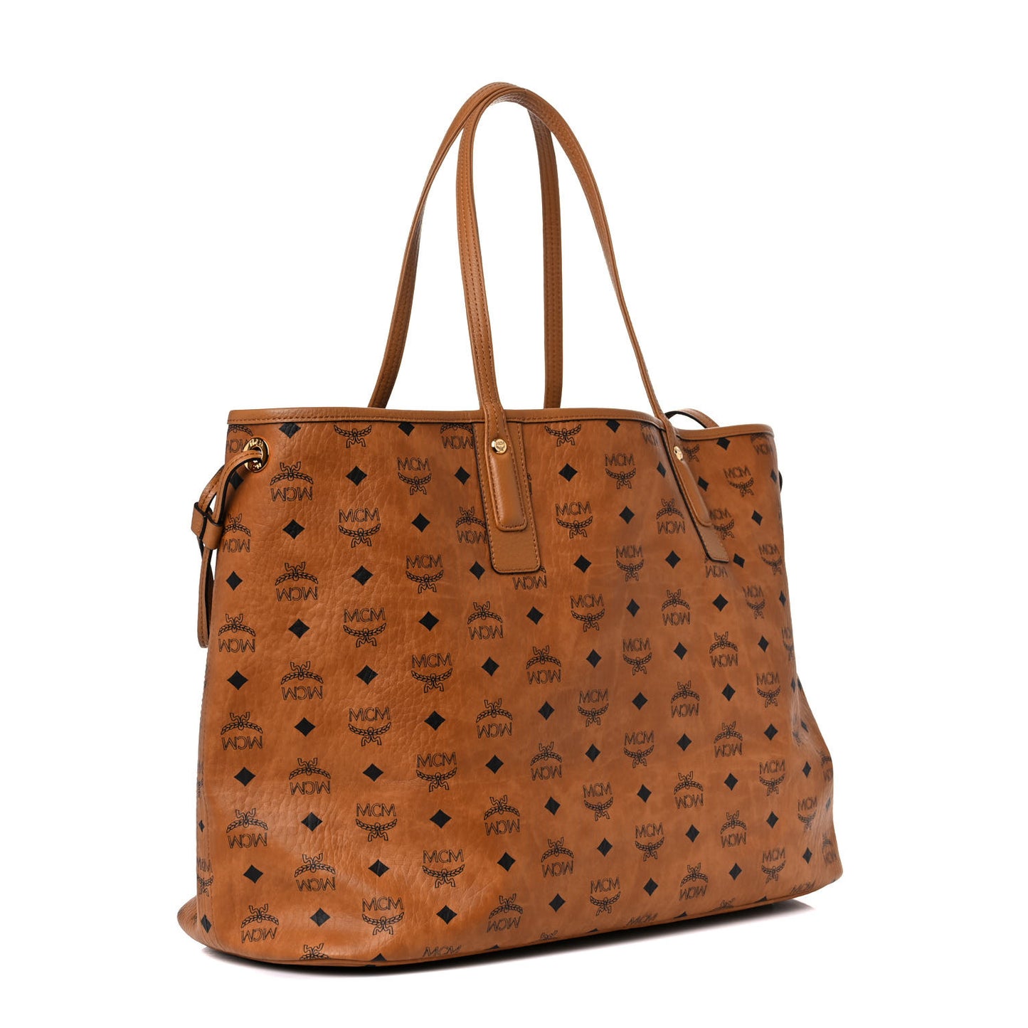 Visetos Large Liz Reversible Shopper Tote Cognac