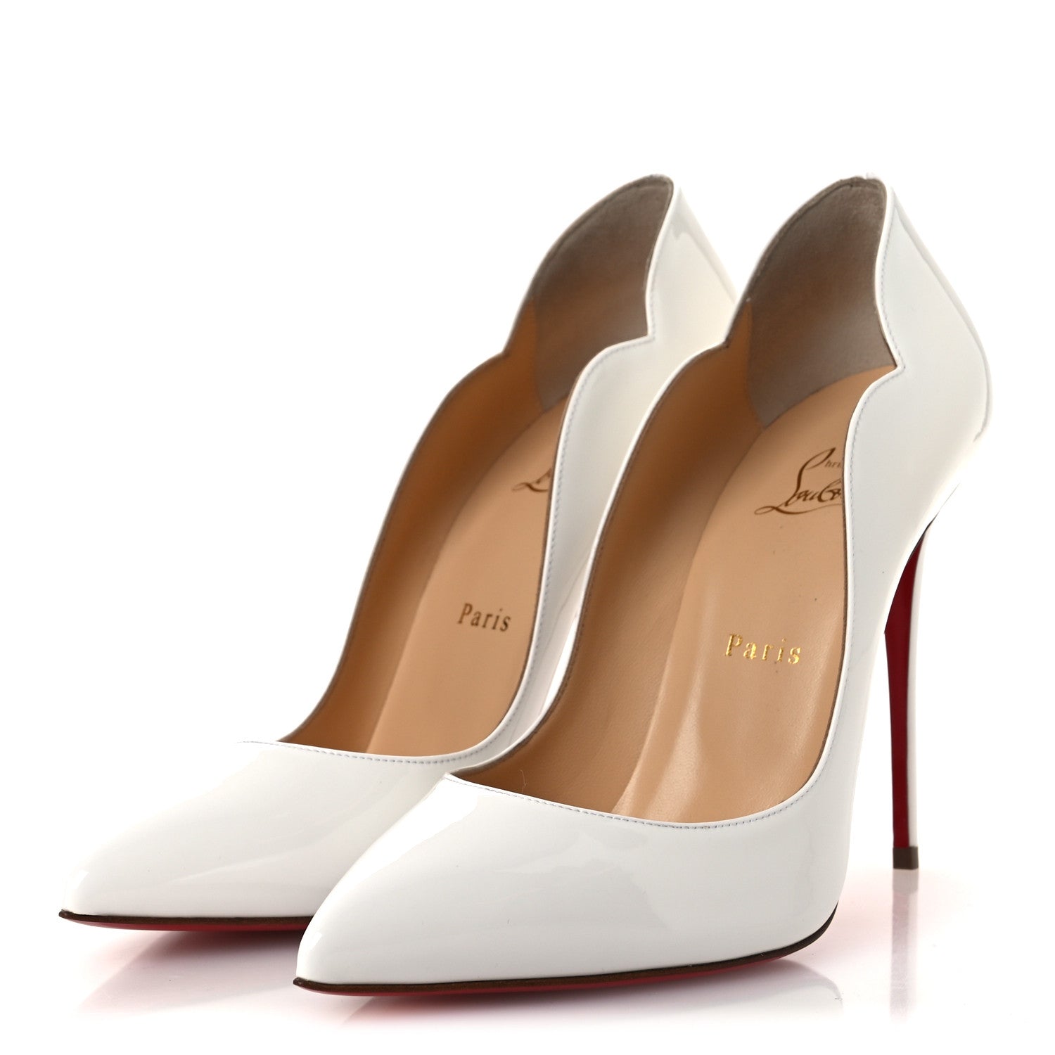 Christian Louboutin Patent Hot Chick 100 Pumps 39 White 4 of 9
